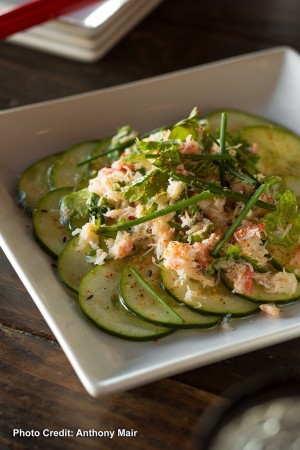 Cucumber and Crab Salad at Itsy Bitsy