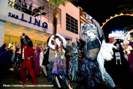 The LINQ Promenade on Halloween