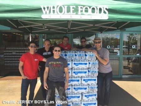 JERSEY BOYS Las Vegas Cast Members Donate 100 Cases of Water to HELP of S. Nevada HELP20 Drive