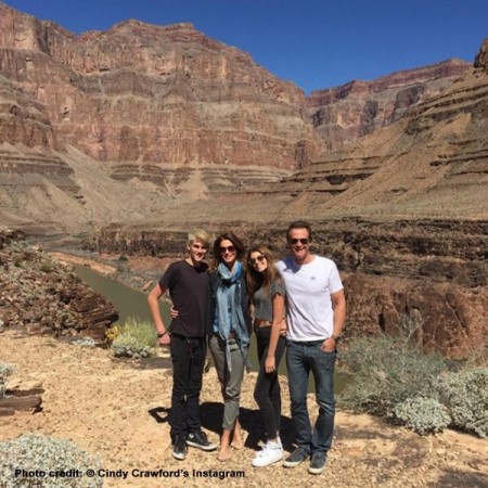 Cindy Crawford at Maverick Helicopters