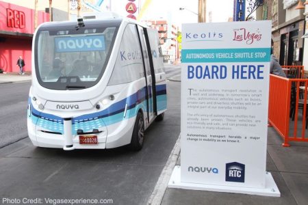 First Driverless Public Transit Vehicle Being Tested In Las Vegas